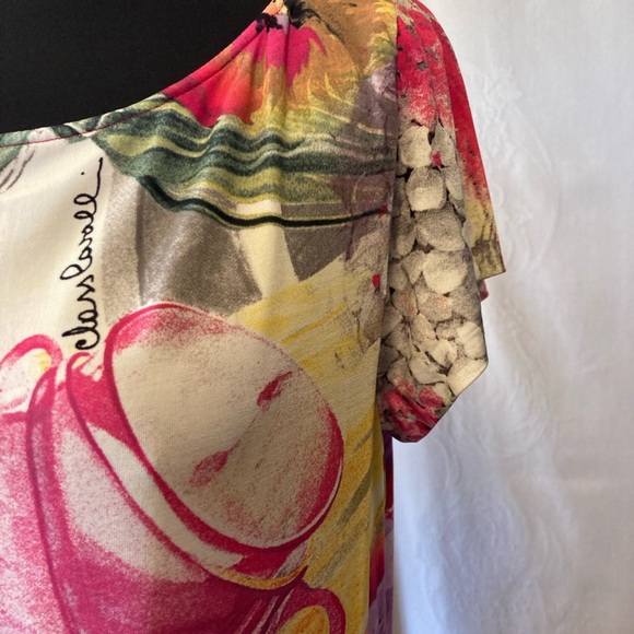 CLASS ROBERTO CAVALLI Vintage Midi Shift Dress Floral Print Size 14 - Picture 4 of 13